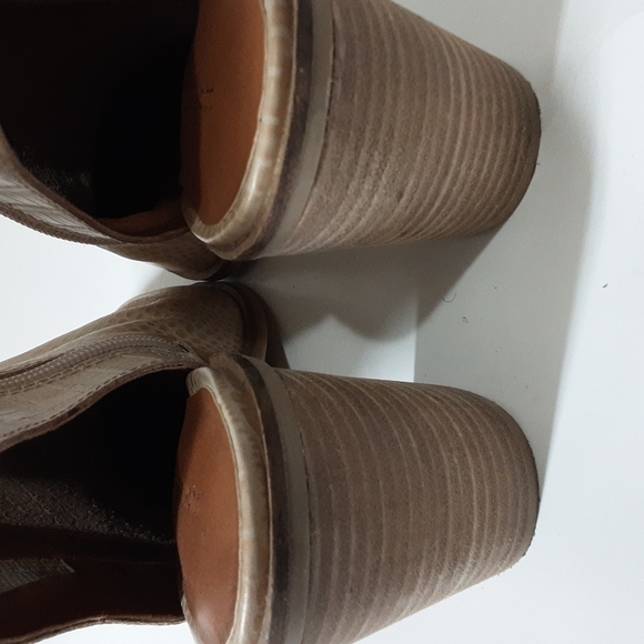 Lucky brand Shyna woman 10M beige ankle booties leather Office Festival event - Picture 8 of 16